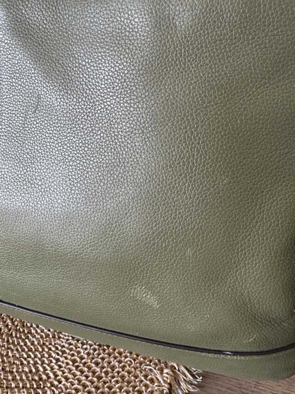 Coach Olive Green Leather Laptop Bag with Black Strap - Picture 14 of 14